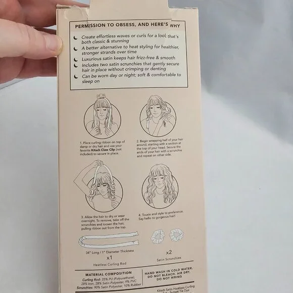 Kitsch Satin Heatless Curling Set! NWOT! - Picture 3 of 5